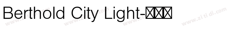 Berthold City Light字体转换